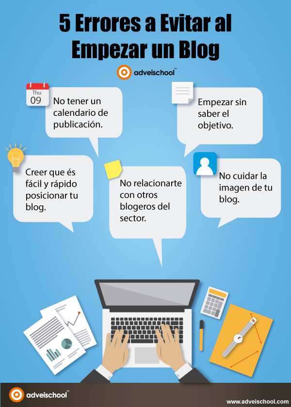Cinco errores que debe evitar al empezar un Blog - Paprika Digital, agencia de marketing digital
