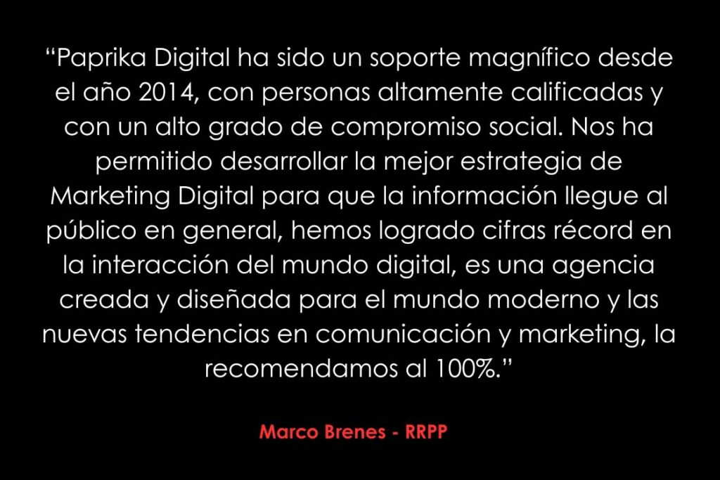 Proyecto de testimonios de clientes de Paprika Digital realizado por Paprika Digital