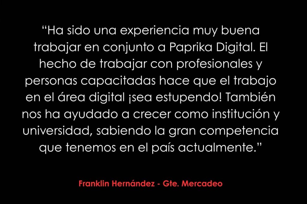 Proyecto de testimonios de clientes de Paprika Digital realizado por Paprika Digital