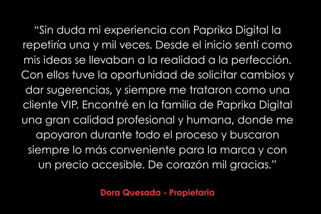 Proyecto de testimonios de clientes de Paprika Digital realizado por Paprika Digital