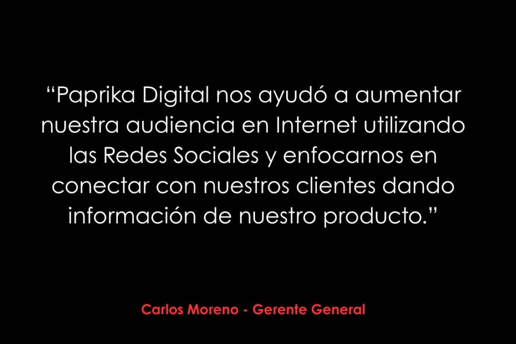 Proyecto de testimonios de clientes de Paprika Digital realizado por Paprika Digital