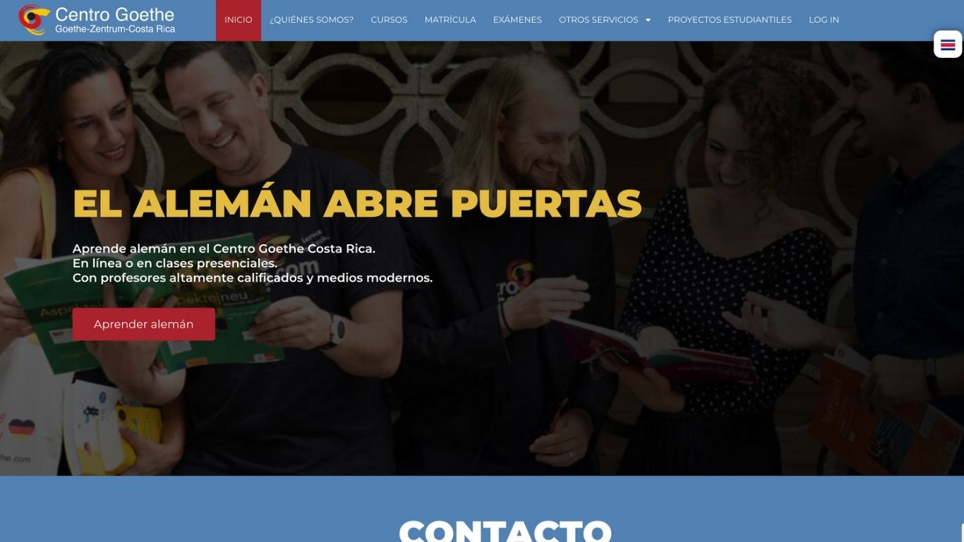 Plantilla de pagina web moderna disenada por agencia de marketing digital