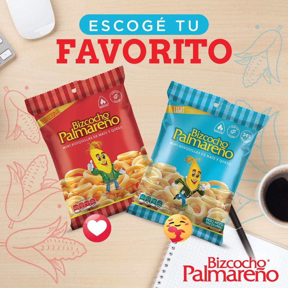 Trabajo de gestion de redes sociales para Bizcocho Palmareño hecho por el equipo de Paprika Digital
