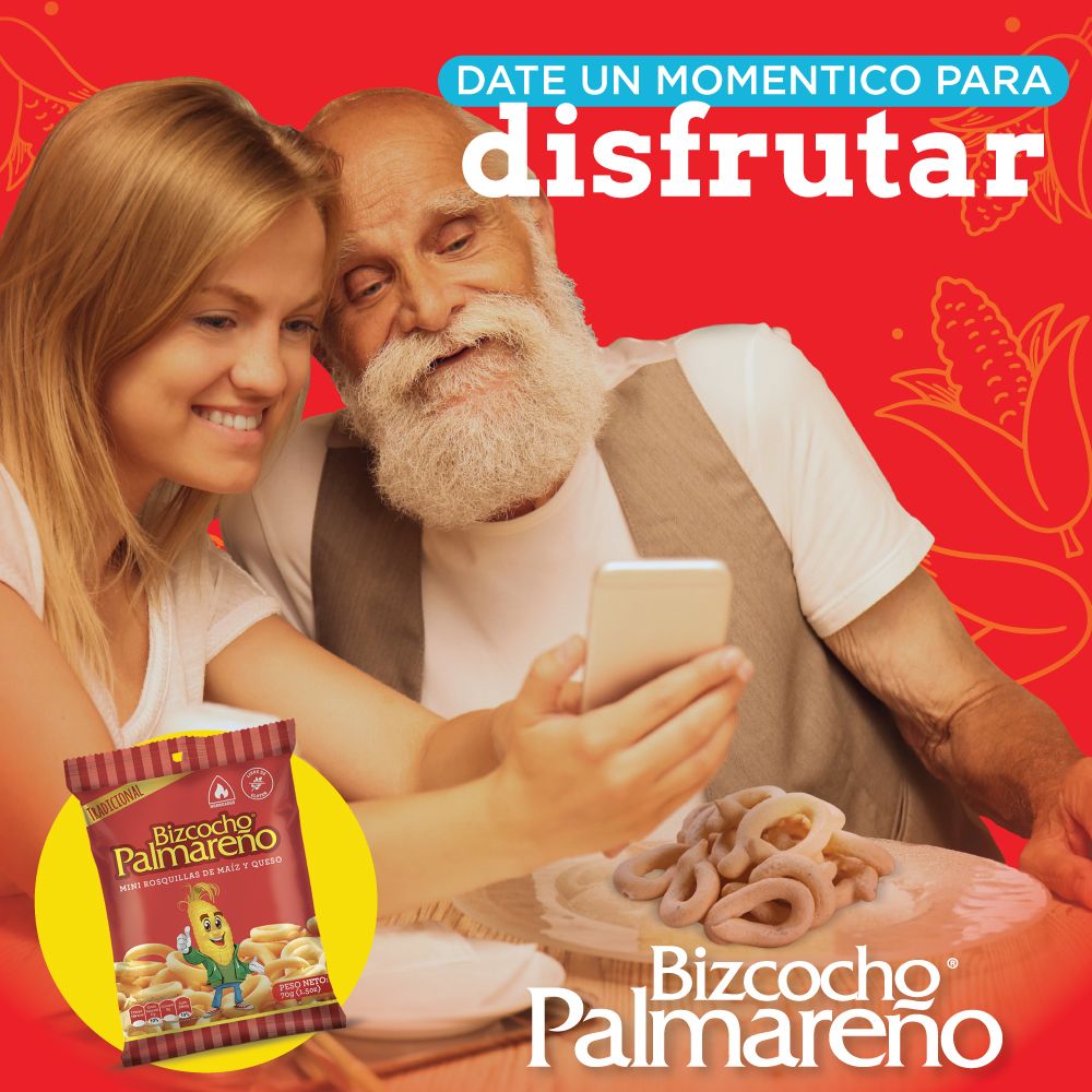 Trabajo de gestion de redes sociales para Bizcocho Palmareño hecho por el equipo de Paprika Digital