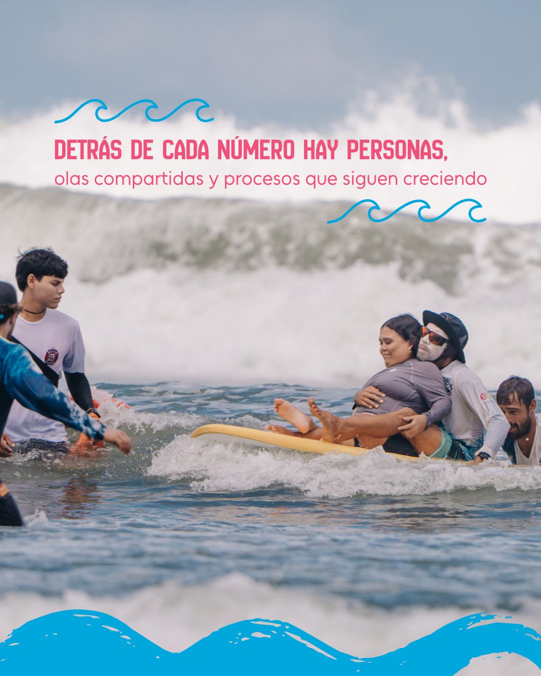 Trabajo de gestion de redes sociales para Surf Adaptado hecho por el equipo de Paprika Digital
