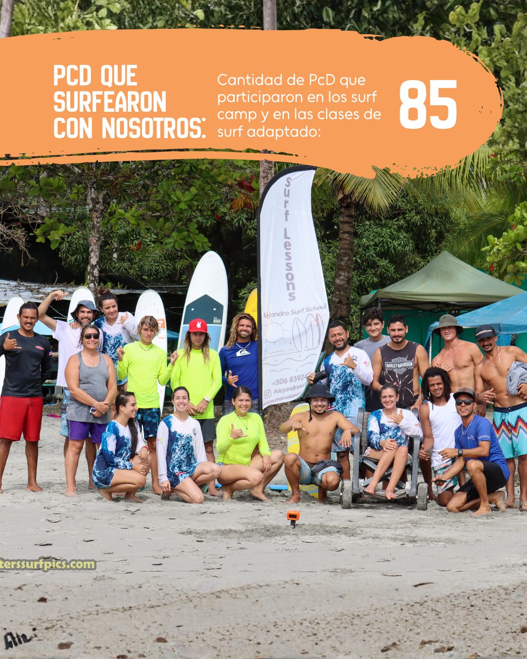 Proyecto de gestion de redes sociales para Surf Adaptado realizado por Paprika Digital